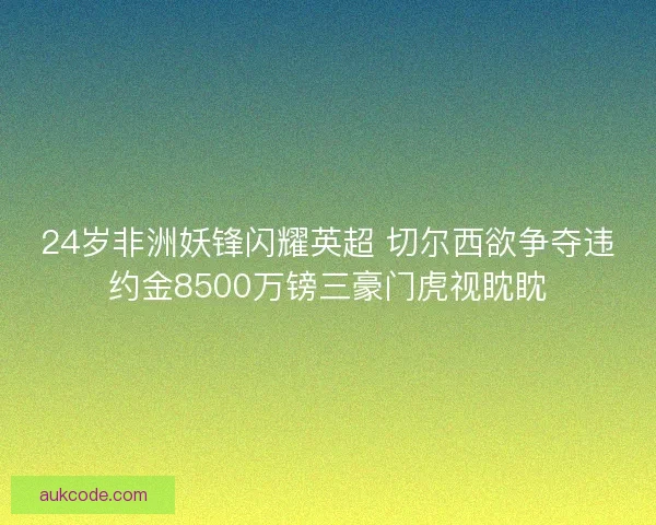 24岁非洲妖锋闪耀英超 切尔西欲争夺违约金8500万镑三豪门虎视眈眈 24岁非洲妖锋闪耀英超 切尔西欲争夺违约金8500万镑三豪门虎视眈眈